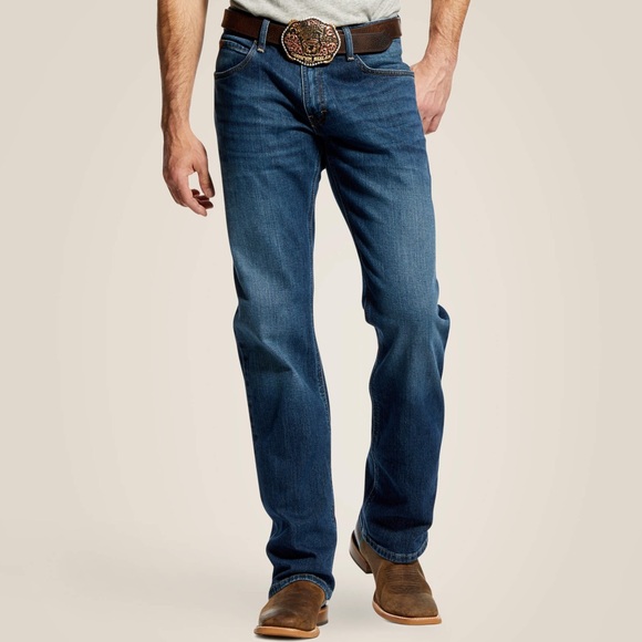 Ariat M4 Boot Cut Jeans Men's 36x36 Blue Denim Embroidered - Picture 9 of 9